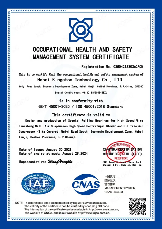 ISO 45001 Certificate